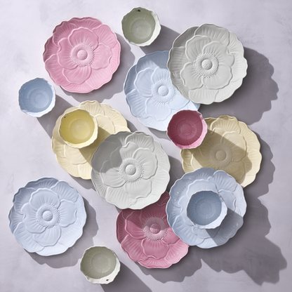 Butterfly Meadow Floral Blue Accent Plates, Set of 4