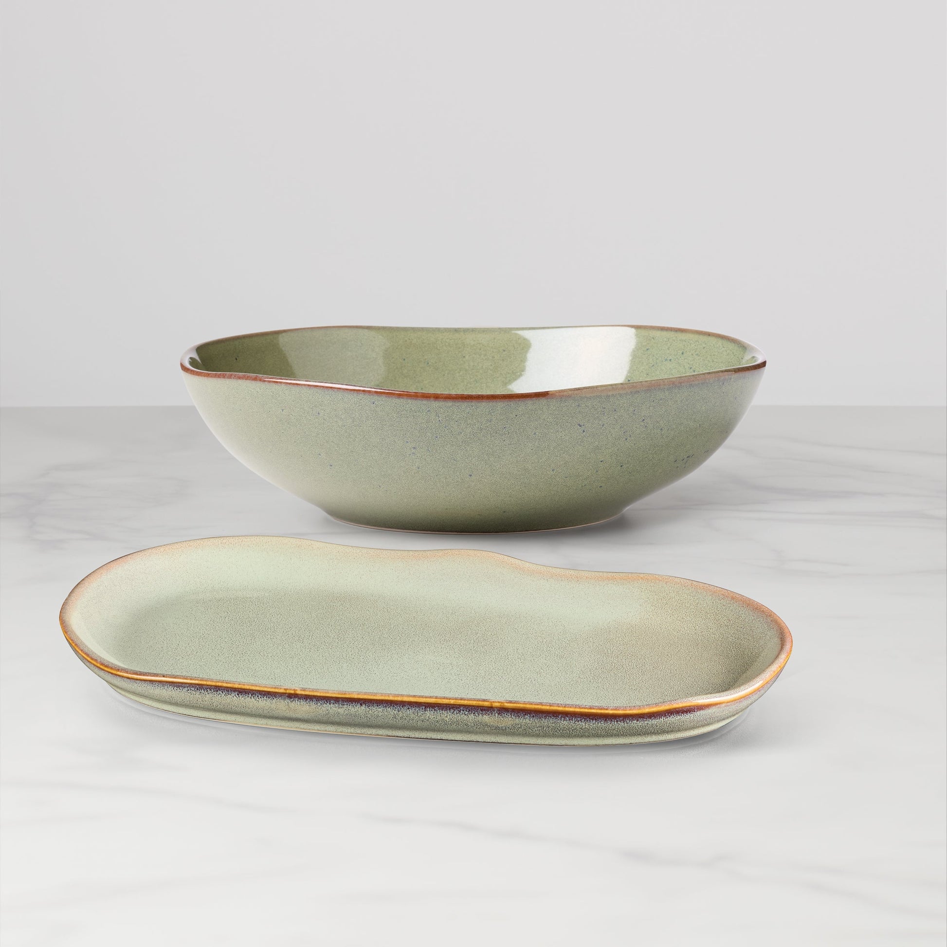 Organic Shades Sage Green 2-Piece Serving Set