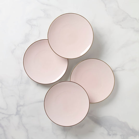 Trianna Blush Coupe Salad Plates, Set of 4