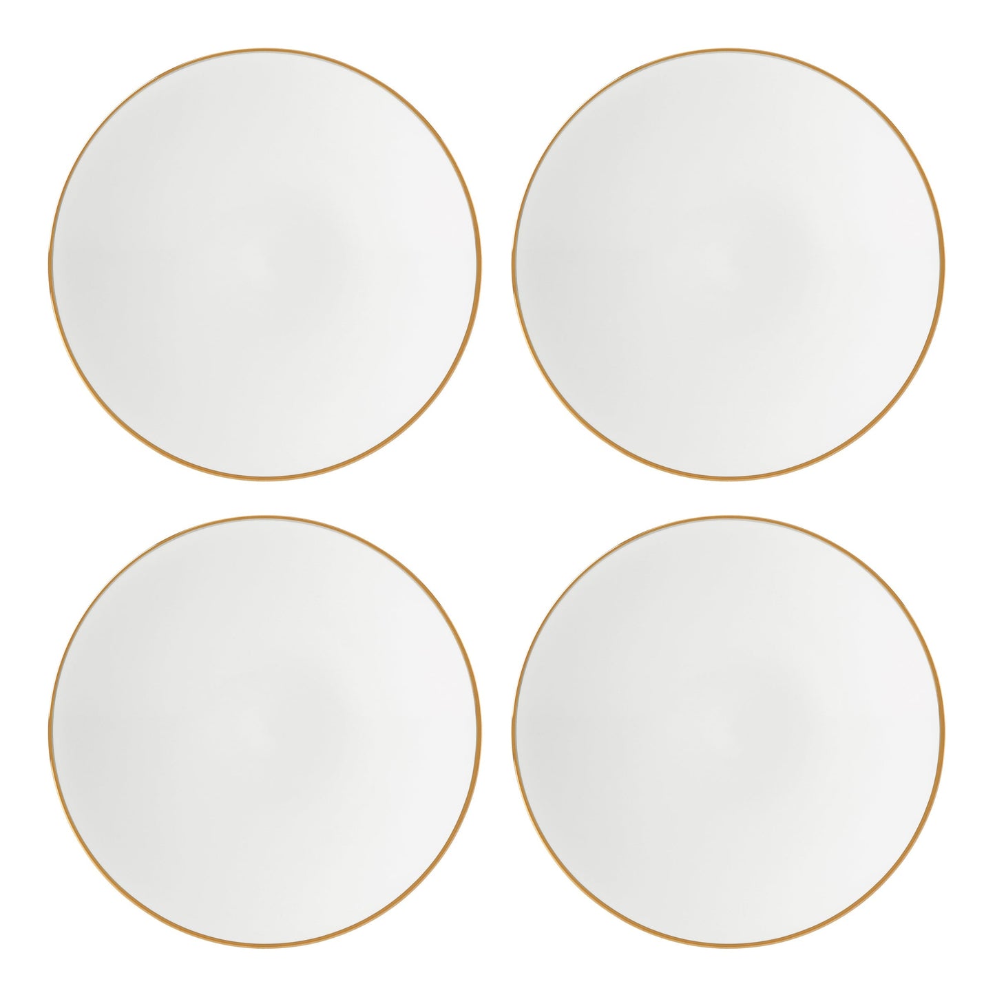 Trianna White Coupe Salad Plates, Set of 4