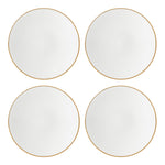 Trianna White Coupe Salad Plates, Set of 4