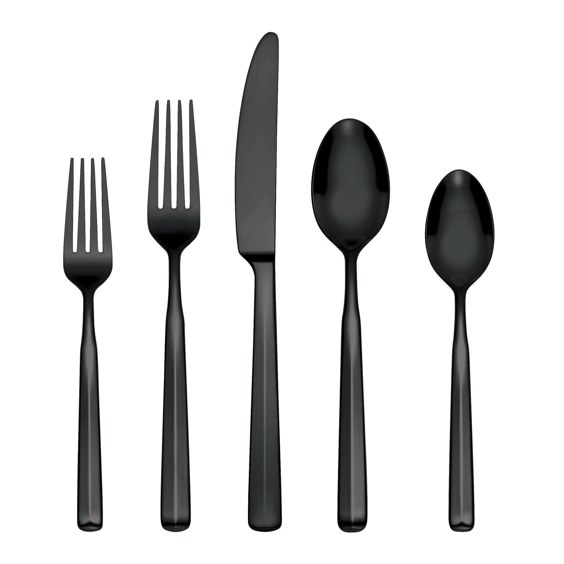 Ryder Black Satin 20-Piece Flatware Set