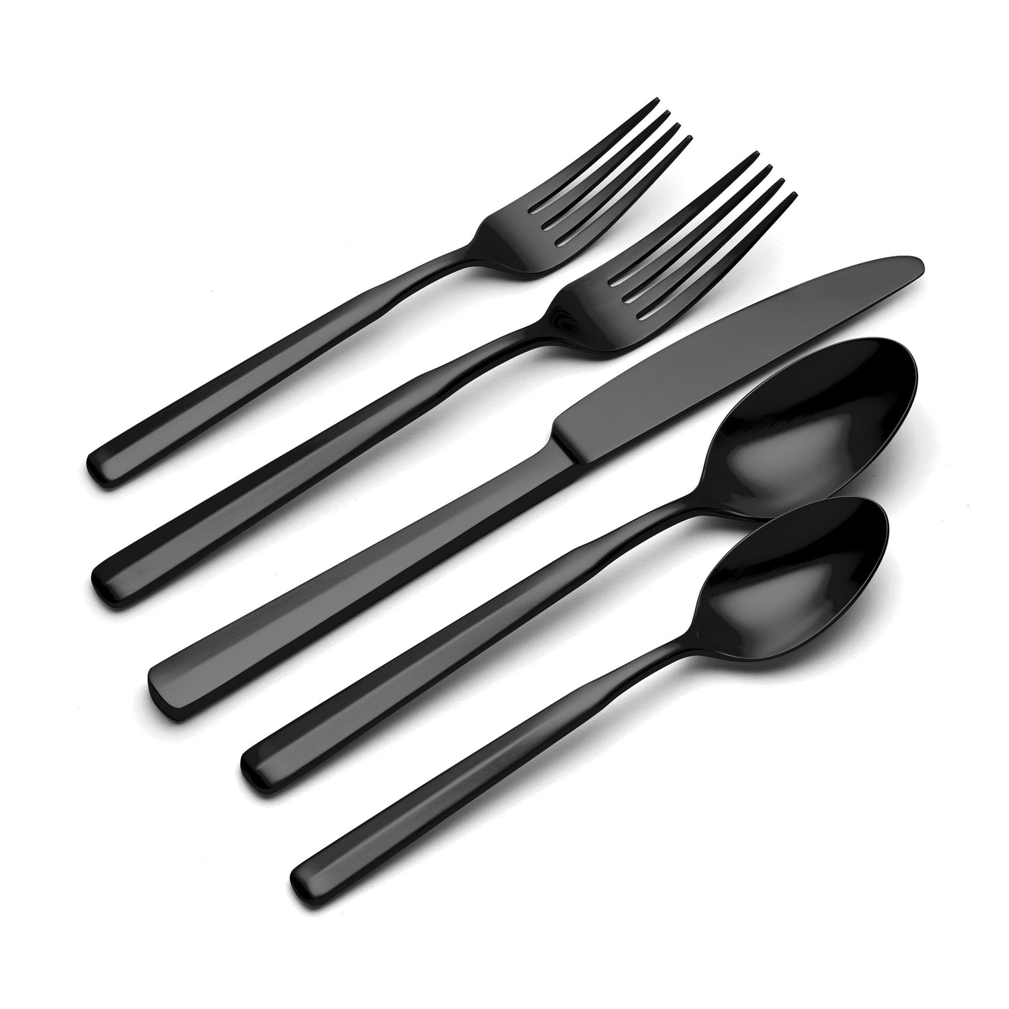 Ryder Black Satin 20-Piece Flatware Set