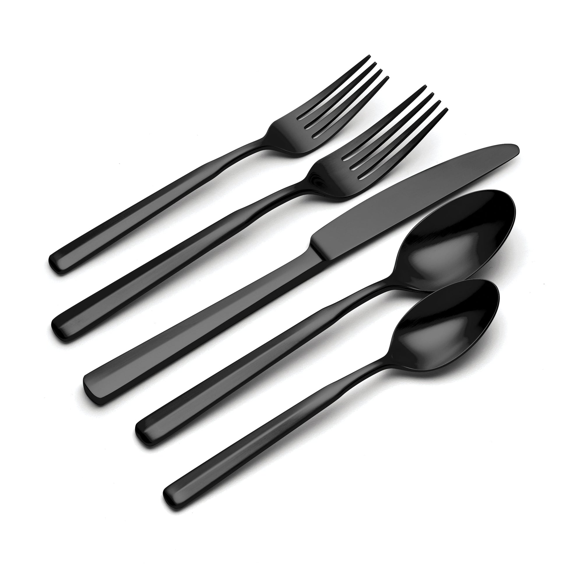 Ryder Black Satin 20-Piece Flatware Set