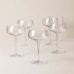 Tuscany Classics Angled Optic Coupe Glasses, Set of 6