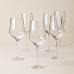 Tuscany Classics Angled Optic Wine Glasses, Set of 6