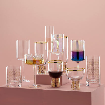 Tuscany Classics Gold Dust Double Old-Fashioned Glasses, Set of 4