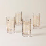 Tuscany Classics Gold Dust Highball Glasses, Set of 4