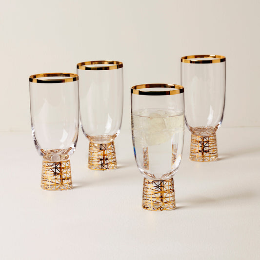 Tuscany Classics Gold Frost All-Purpose Glasses, Set Of 4