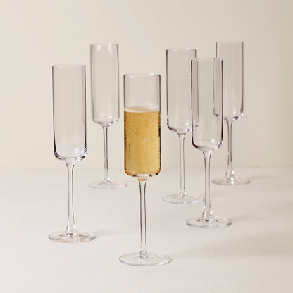 Tuscany Classics Straight Flute Glasses, Set of 6
