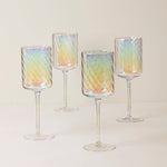 Tuscany Classics Iridescent Red Wine Glasses, Set of 4