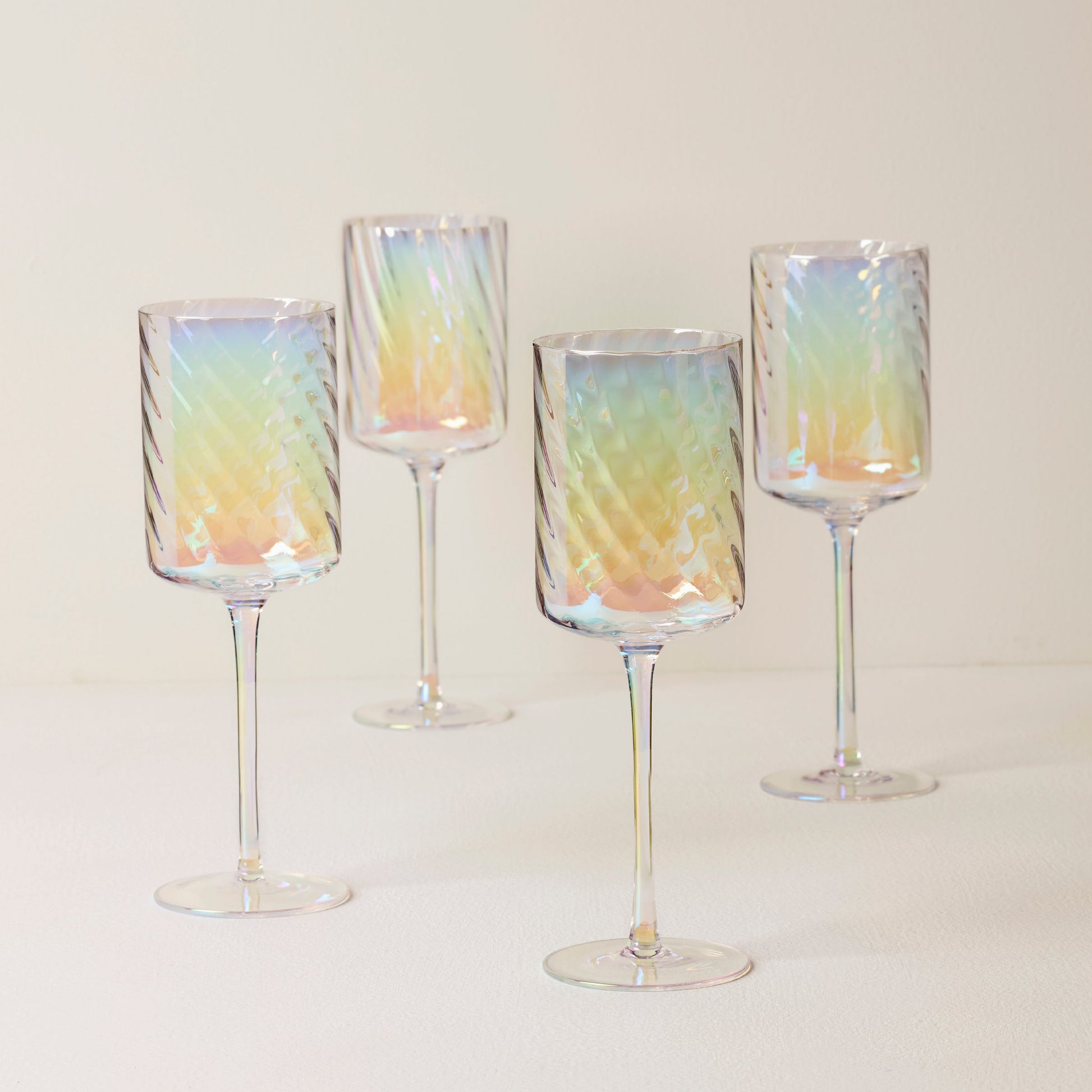 Tuscany Classics Iridescent Red Wine Glasses, Set of 4
