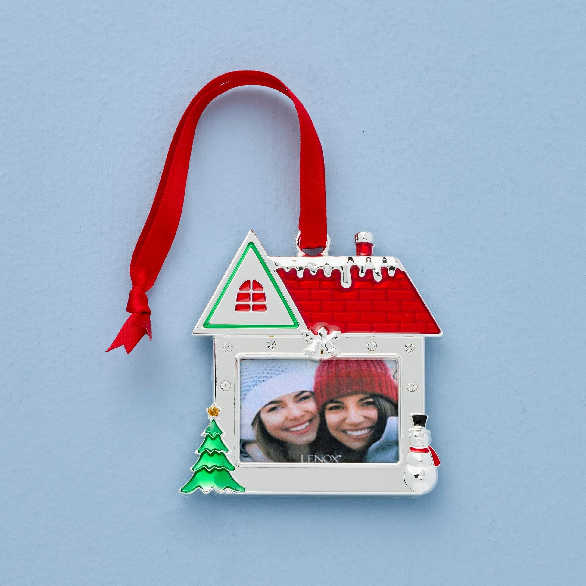 House Photo Frame Silverplate Ornament