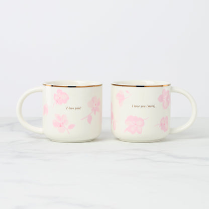 Spring Pansies Mugs, Set of 2