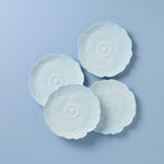 Butterfly Meadow Floral Blue Accent Plates, Set of 4