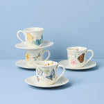 Butterfly Meadow Espresso Cup & Saucers, Set of 4