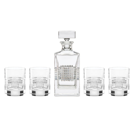 Sloane Crystsal 5-Piece Whiskey Set