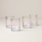 Tuscany Classics Iridescent Double Old-Fashioned Glasses, Set of 4