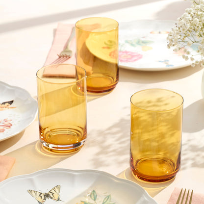 Tuscany Classics Stackable Amber Coolers, Set of 4