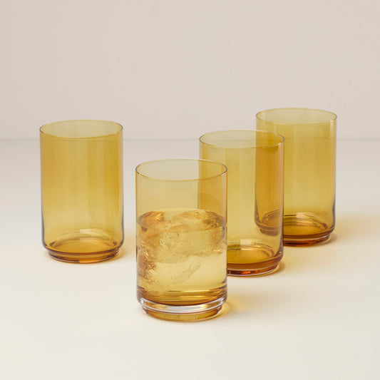 Tuscany Classics Stackable Amber Coolers, Set of 4