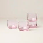 Tuscany Stackable Blush Short Glasses, Set of 4