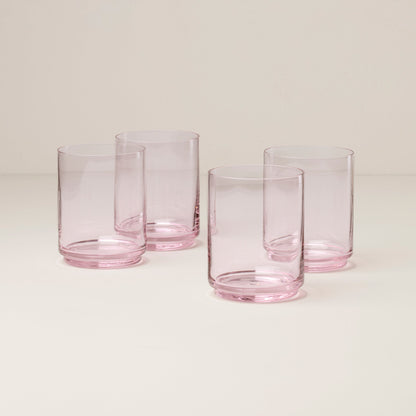 Tuscany Stackable Blush Tall Glasses, Set of 4
