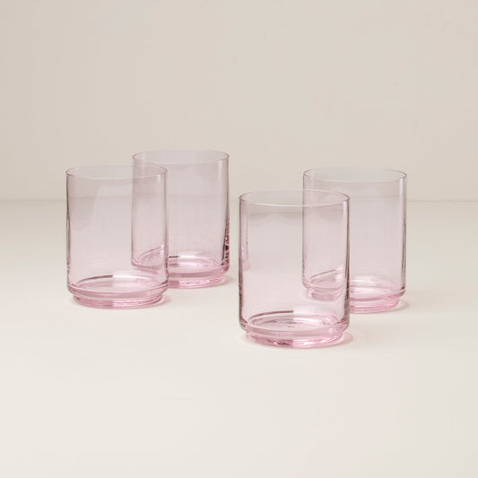 Tuscany Stackable Blush Tall Glasses, Set of 4