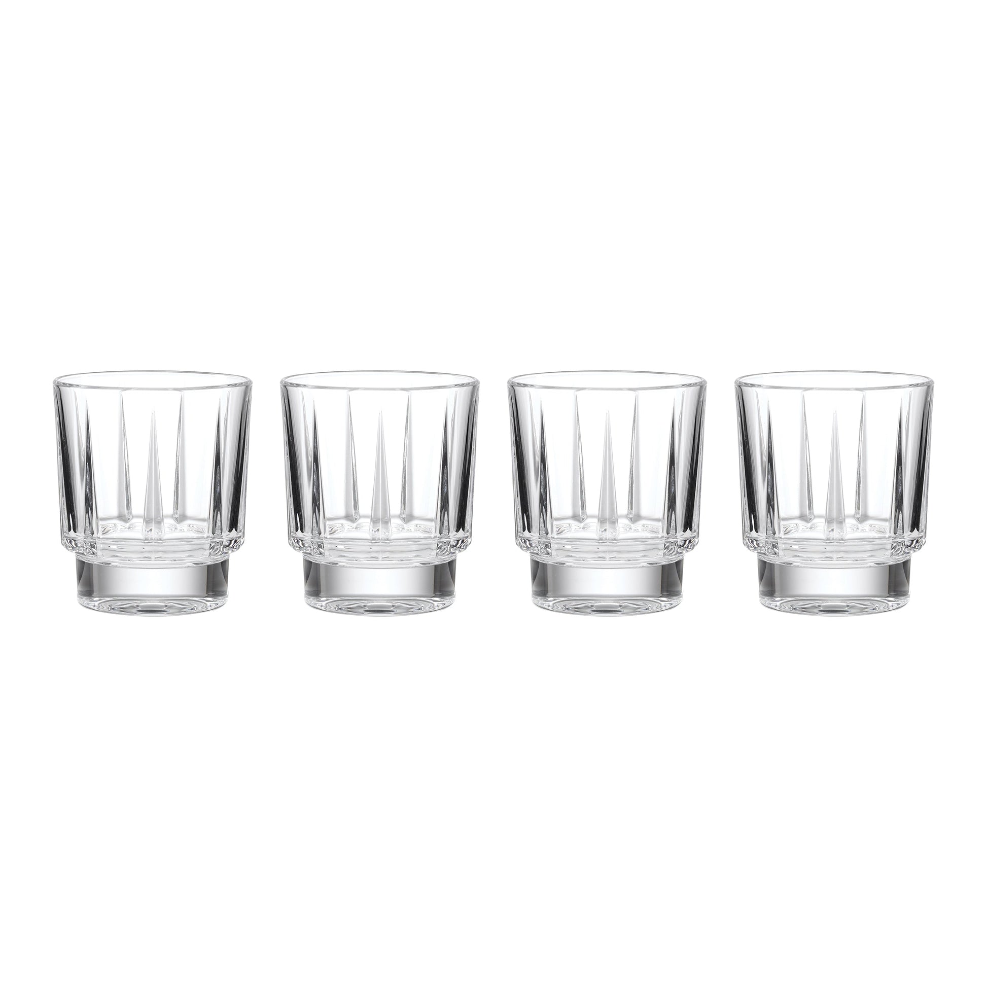 Estate Crystal Double Old-Fashioned Glasses, Set of 4