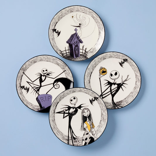 Nightmare Before Christmas Accent Plates, Set of 4