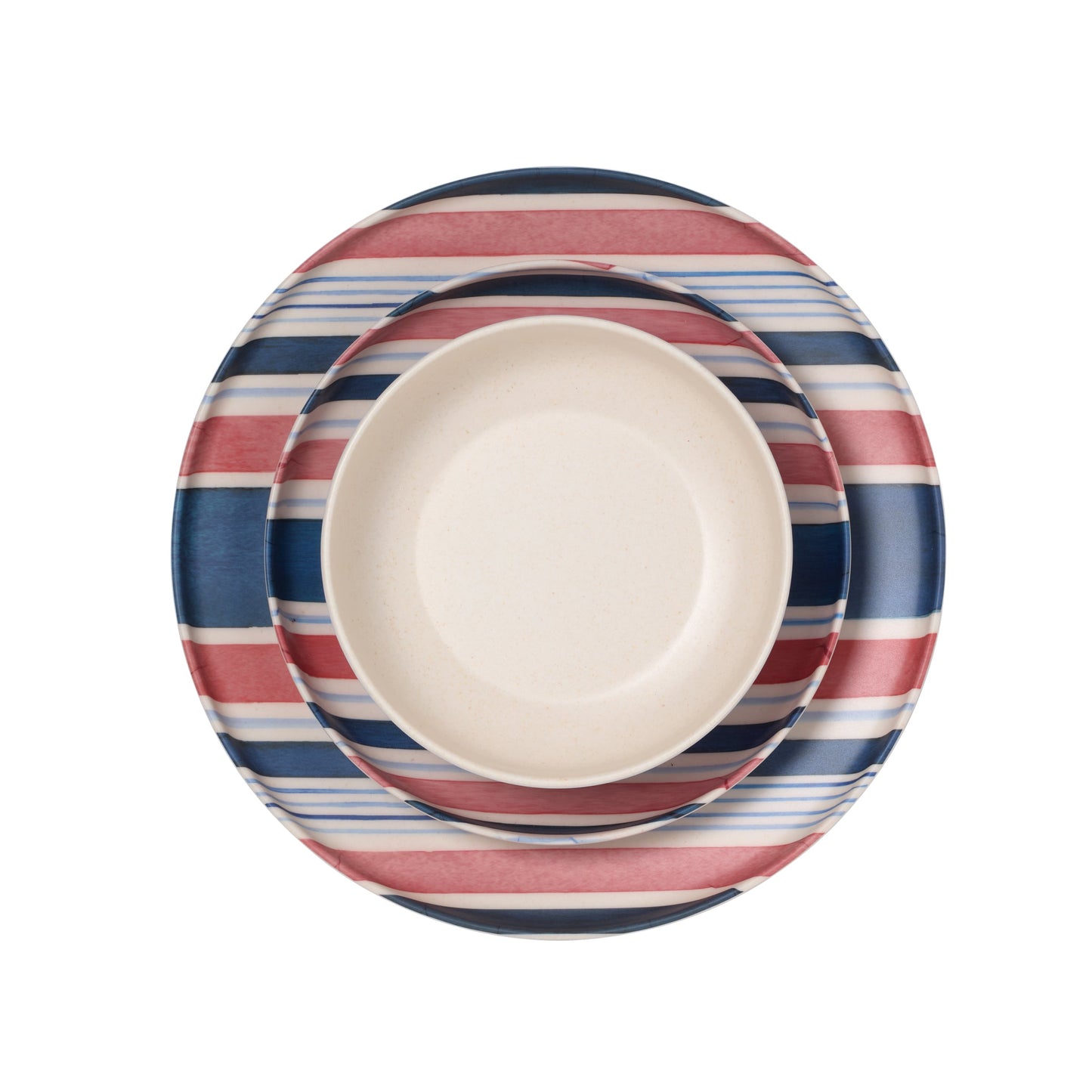 24 Seven Melamine Stripe 12-Piece Dinnerware Set