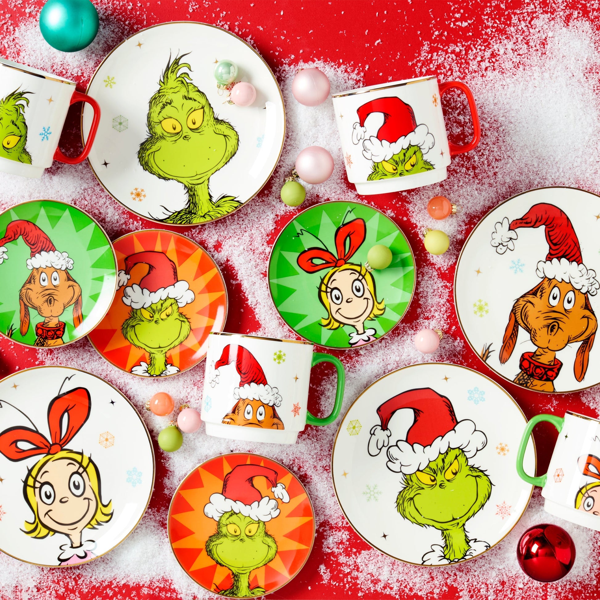 Merry Grinchmas Grinchie Grins Accent Plates, Set of 4