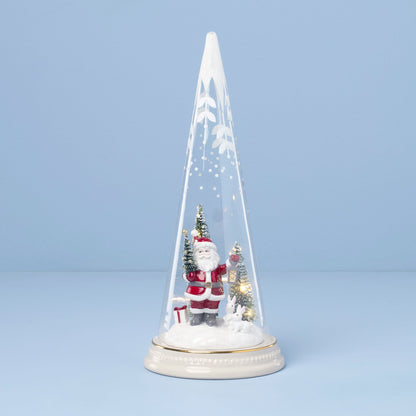 Merry & Magical Lit Santa With Lantern Figurine