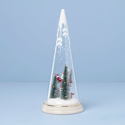 Merry & Magical Lit Santa With Lantern Figurine