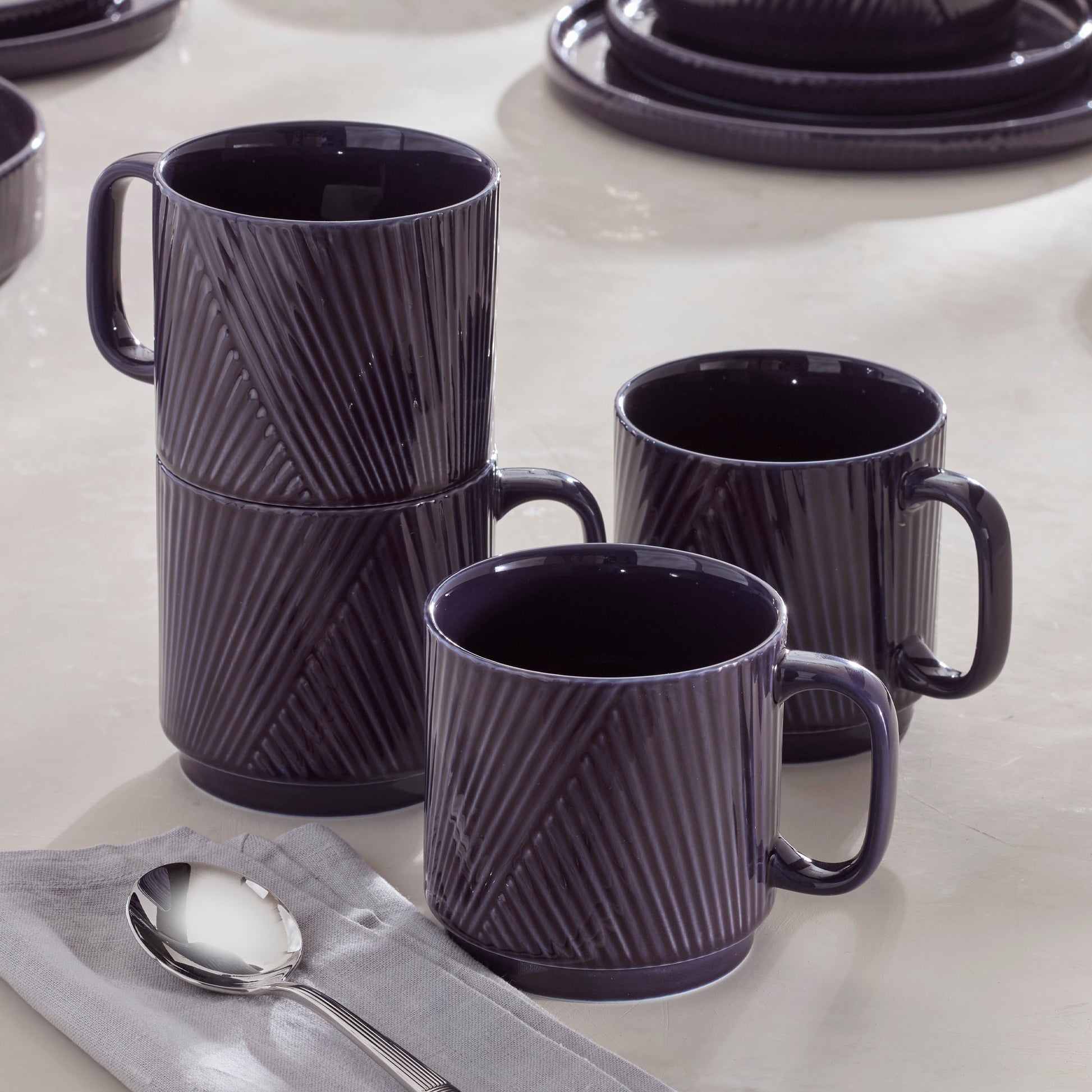 Modulus Nightshade Mugs, Set of 4