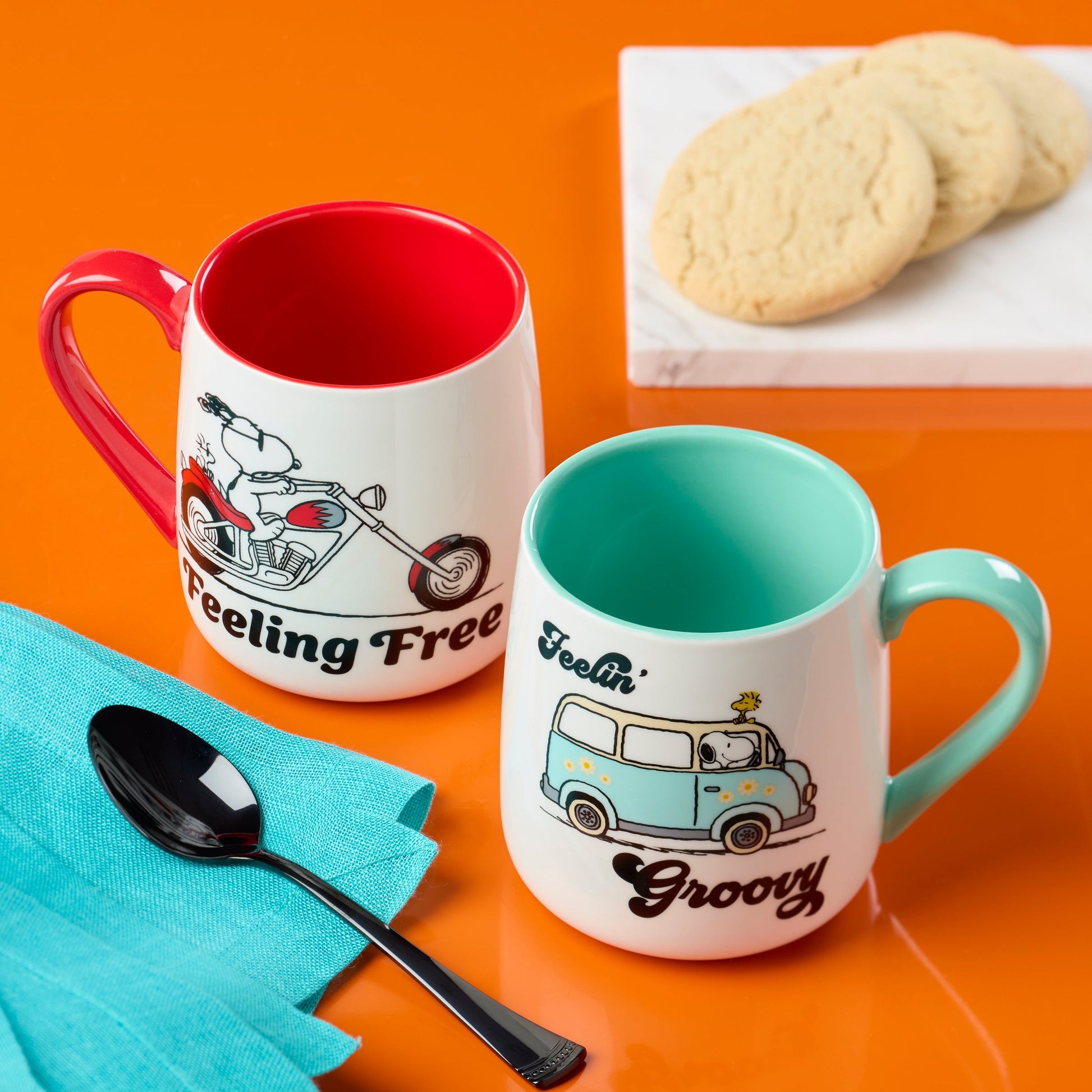 Peanuts Mugs Groovy-Feeling Free, Set of 2
