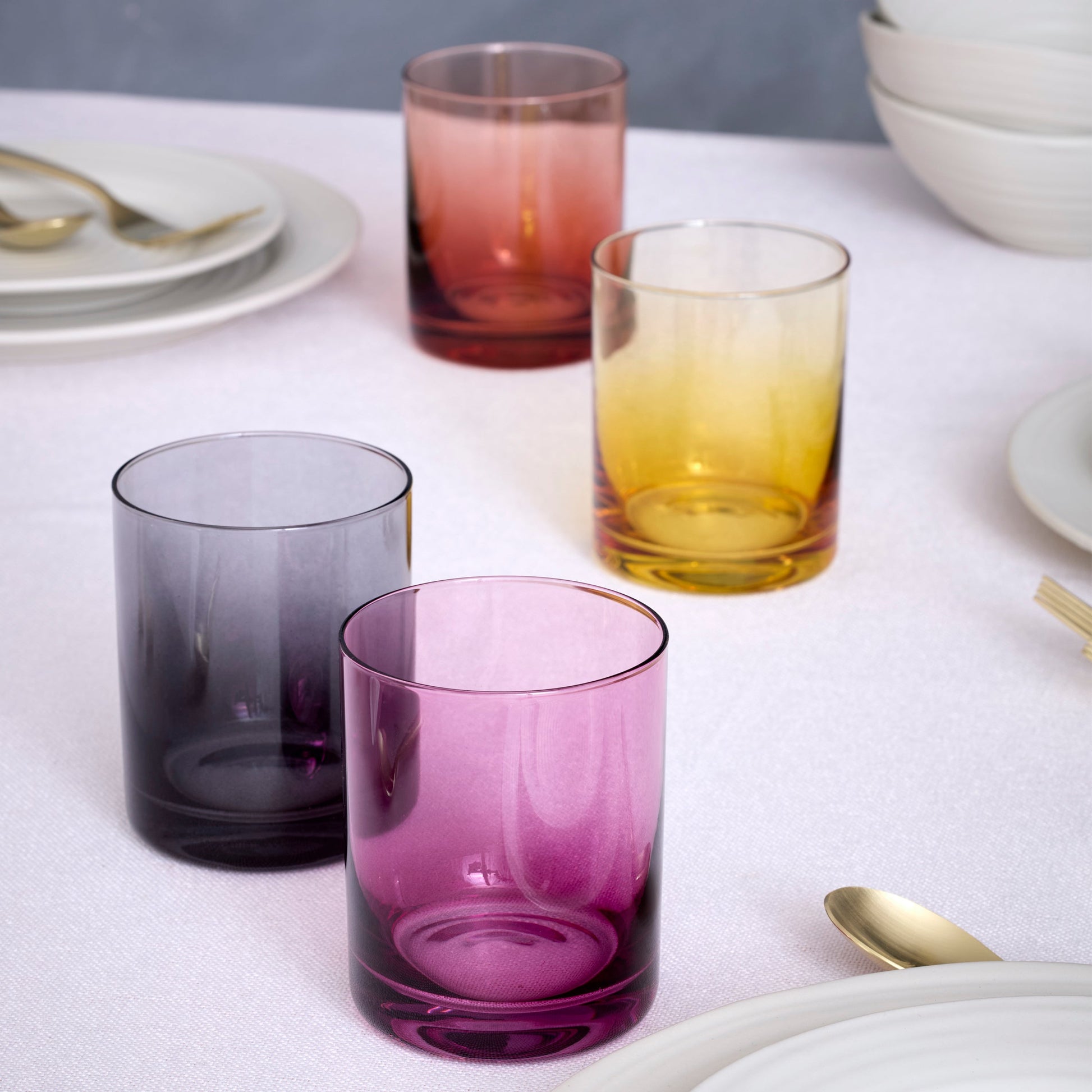 Golden Hour Double Old-Fashioned Glasses, Set of 4
