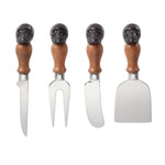 Vintro Halloween Skull Mirror 4-Piece Cheese Set