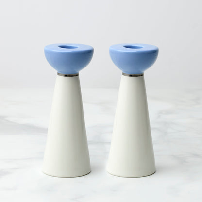 Oak Street Candlestick Holders, Set of 2