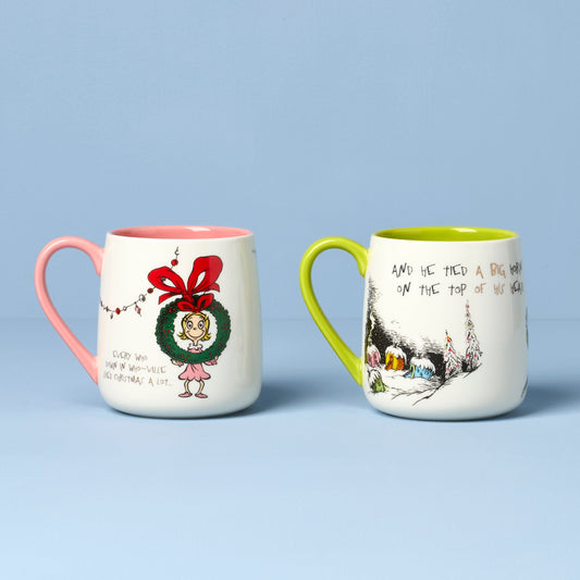 Who-Ville Cindy-Max Mugs, Set of 2