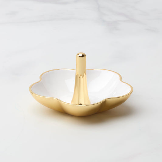 Make It Pop White Metal Ring Dish