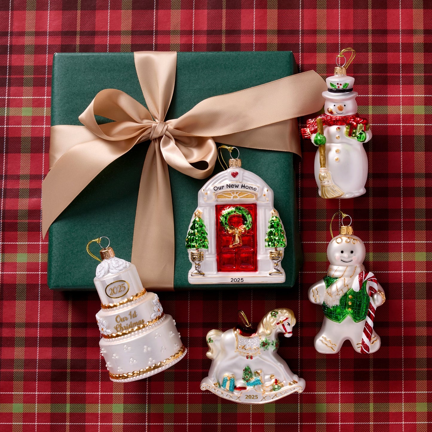 Blown Glass Snowman Ornament