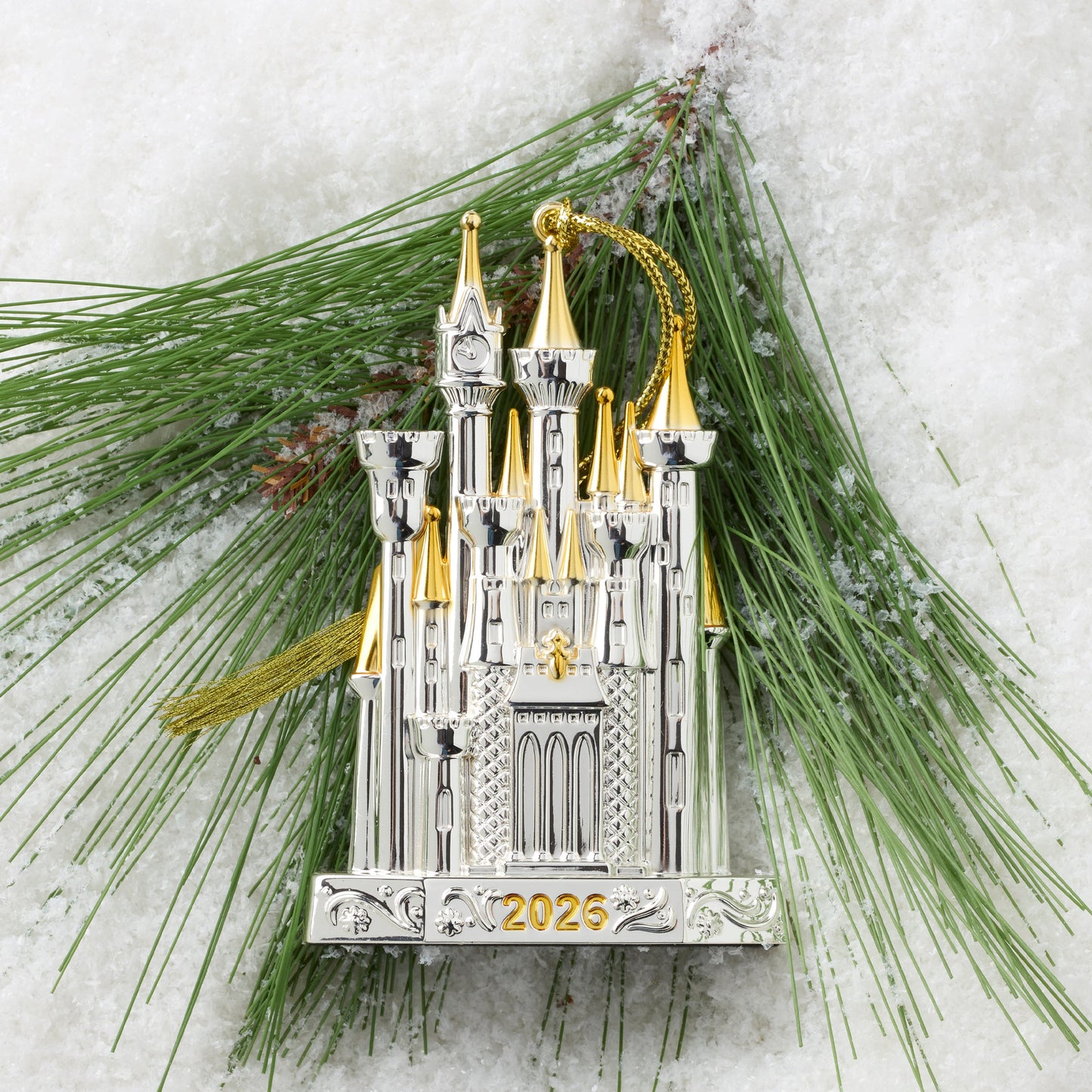 2026 Cinderella Castle Silverplate Ornament