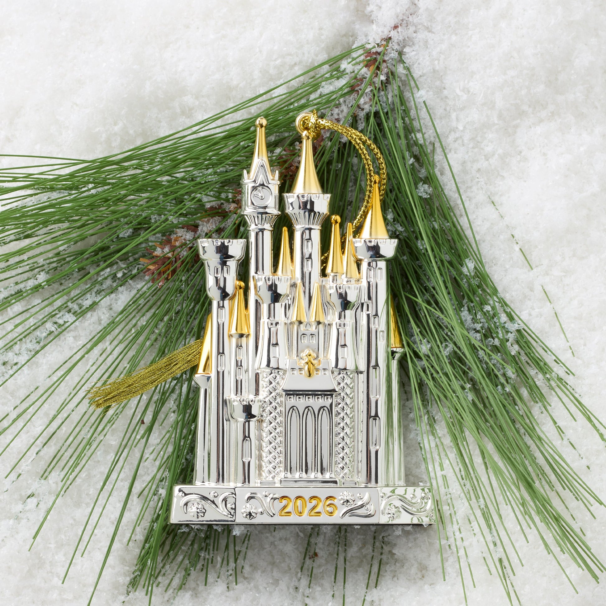 2026 Cinderella Castle Silverplate Ornament
