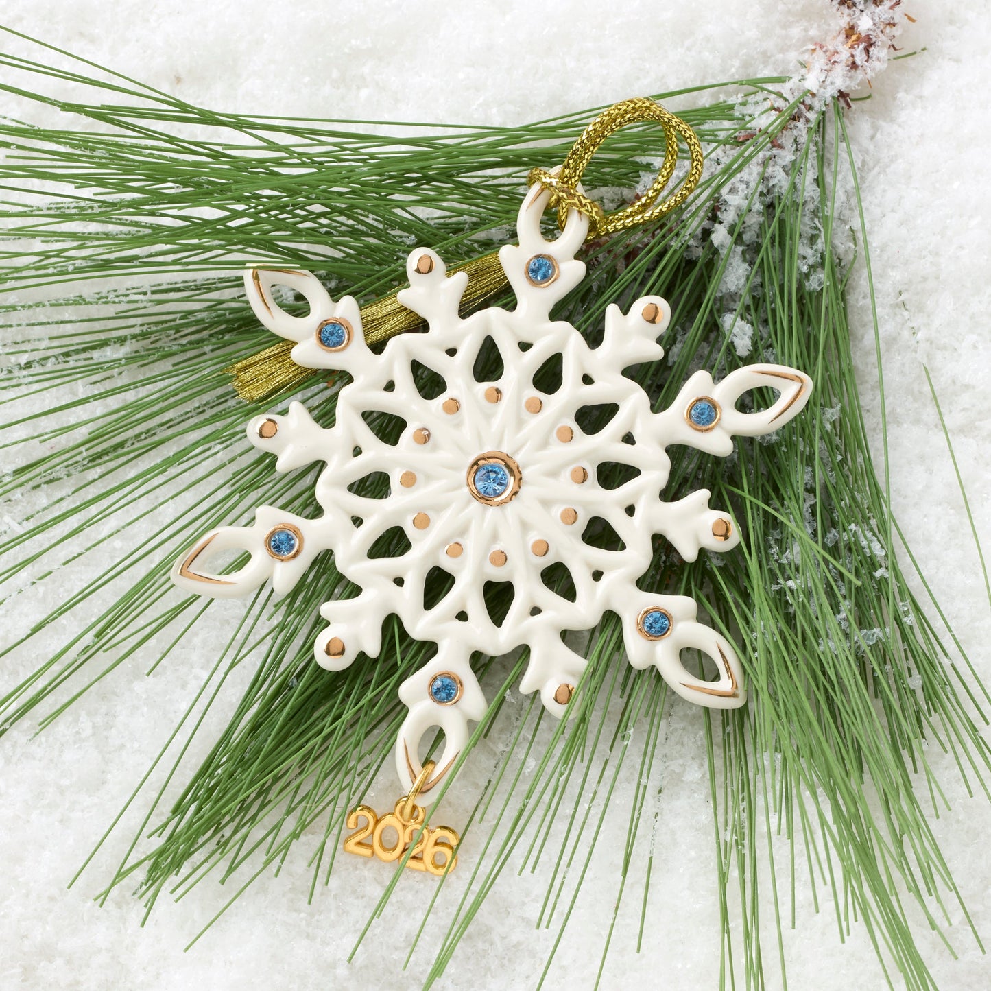 2026 Gemmed Snowflake Ornament