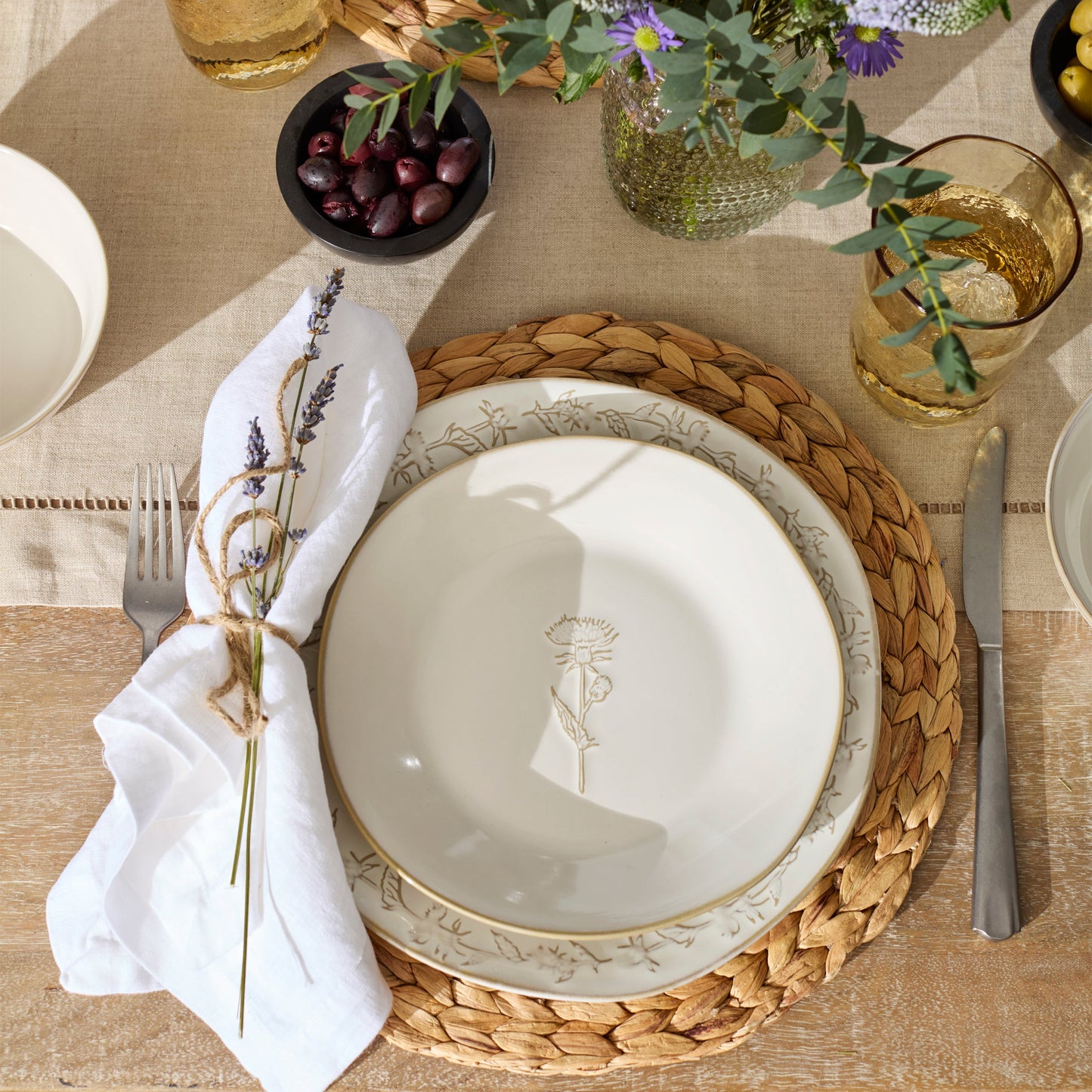 Homespun 12-Piece Dinnerware Set