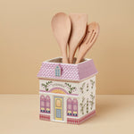 Lenox Spice Village Utensil Crock with Wood Utensils