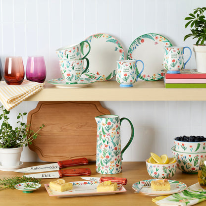 First Blooms Green Mugs, Set of 2