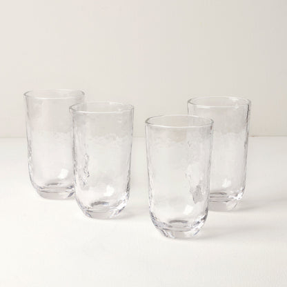 Homespun Clear Tall Tumbler - Set Of 4