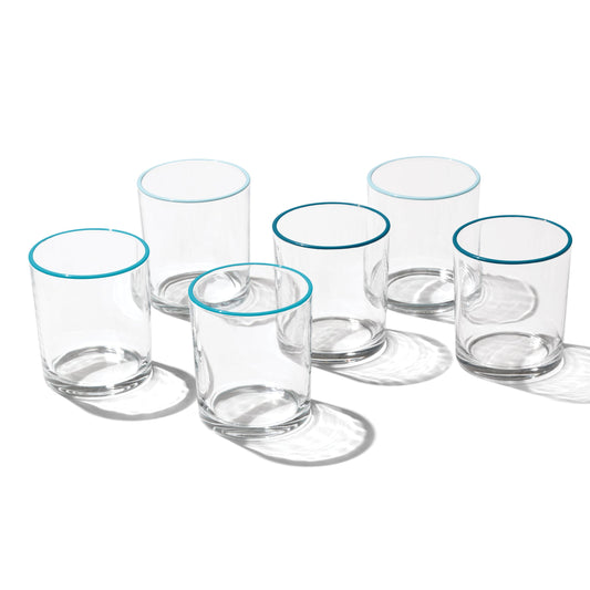 24 Seven Turquoise Medium Tumblers, Set of 6