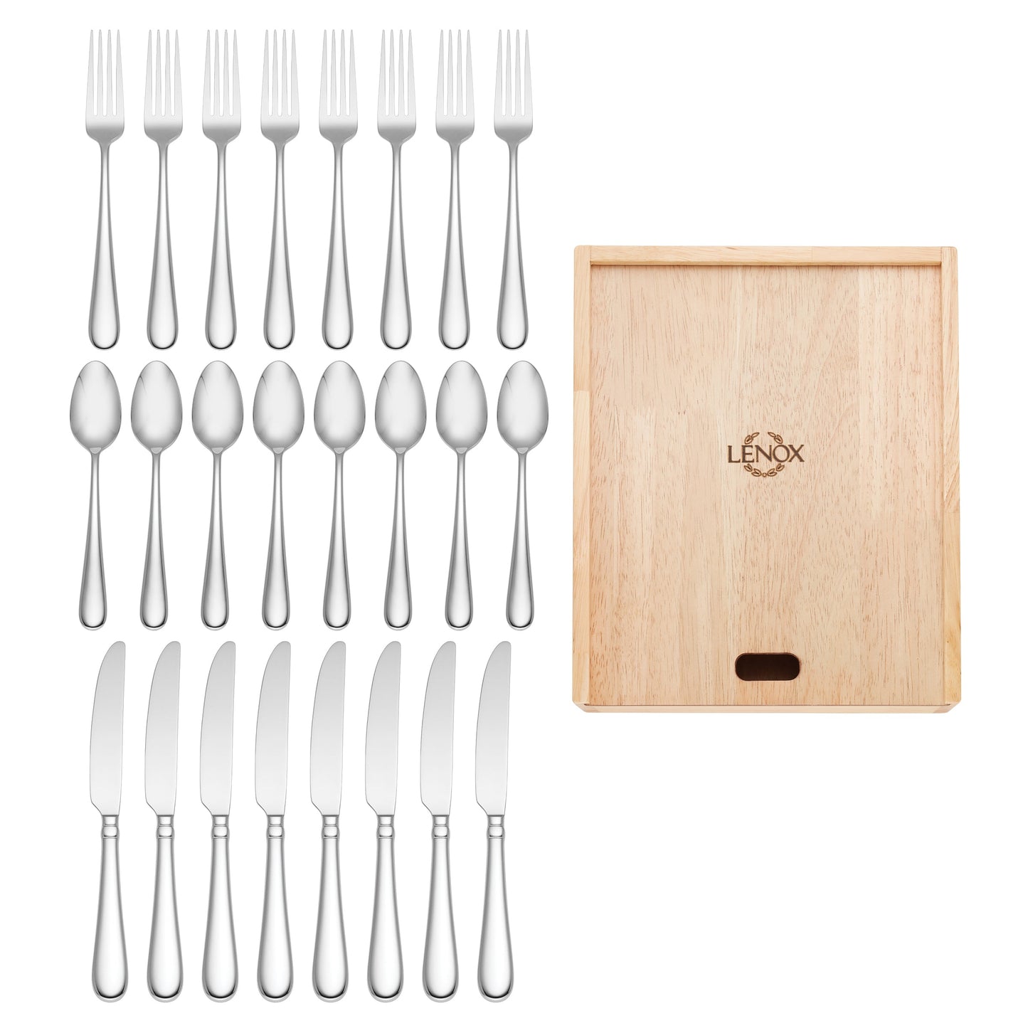 Studio 1414 Mirror 24 Piece Flatware Set with Caddy